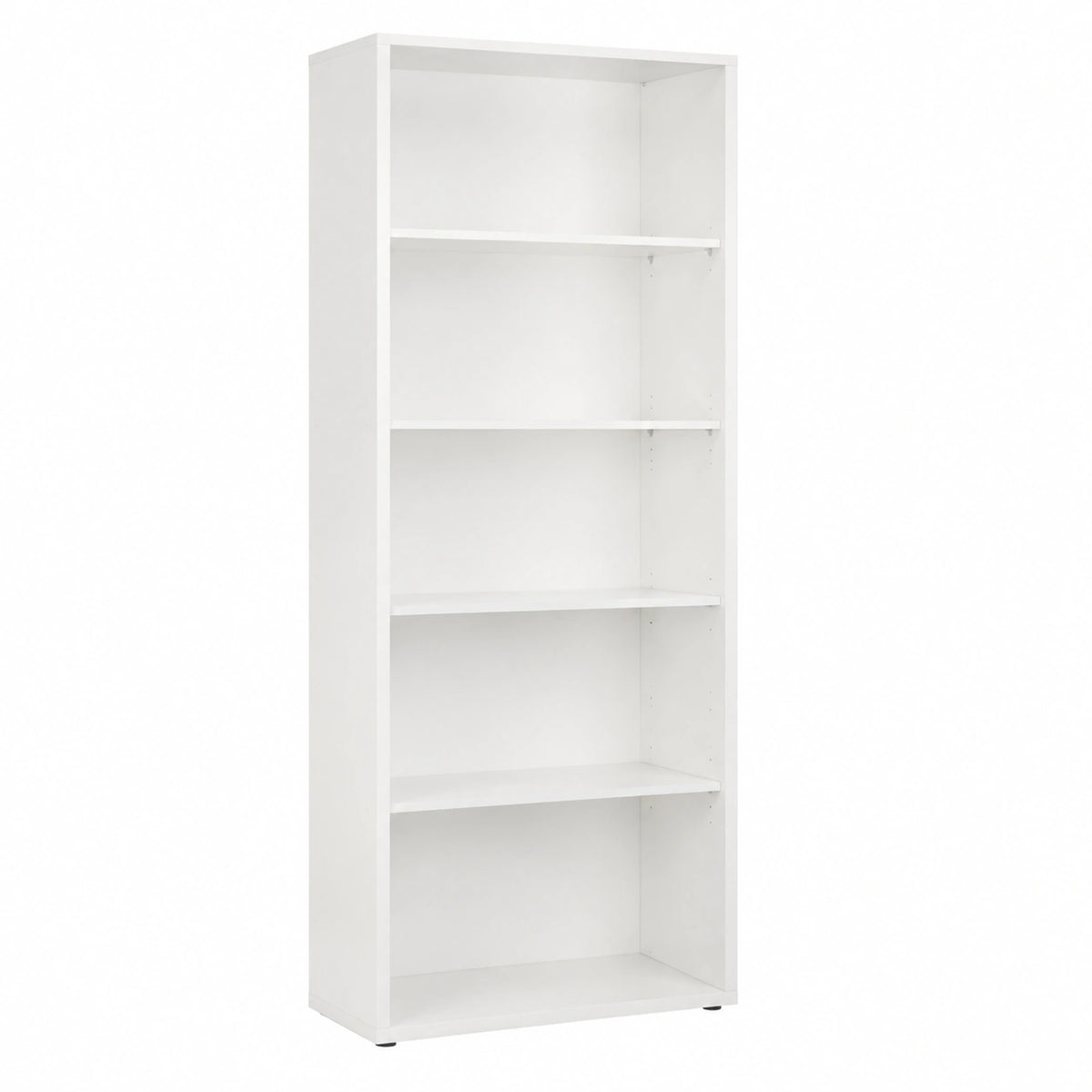 Libreria Alta della Linea DISEGNO Con 5 Ripiani Regolabili, Libreria Scaffale Moderna, (LxAxP) 81,60 ¡Á 217,50 ¡Á 35,70 cm, Bianco Laccato, Soggiorno