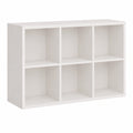 Libreria a Cubi 6 Vani Scaffale a Giorno Mobile Divisorio per Soggiorno Studio e Ufficio Organizzazione Casa Struttura Moderna Robusta Salvaspazio