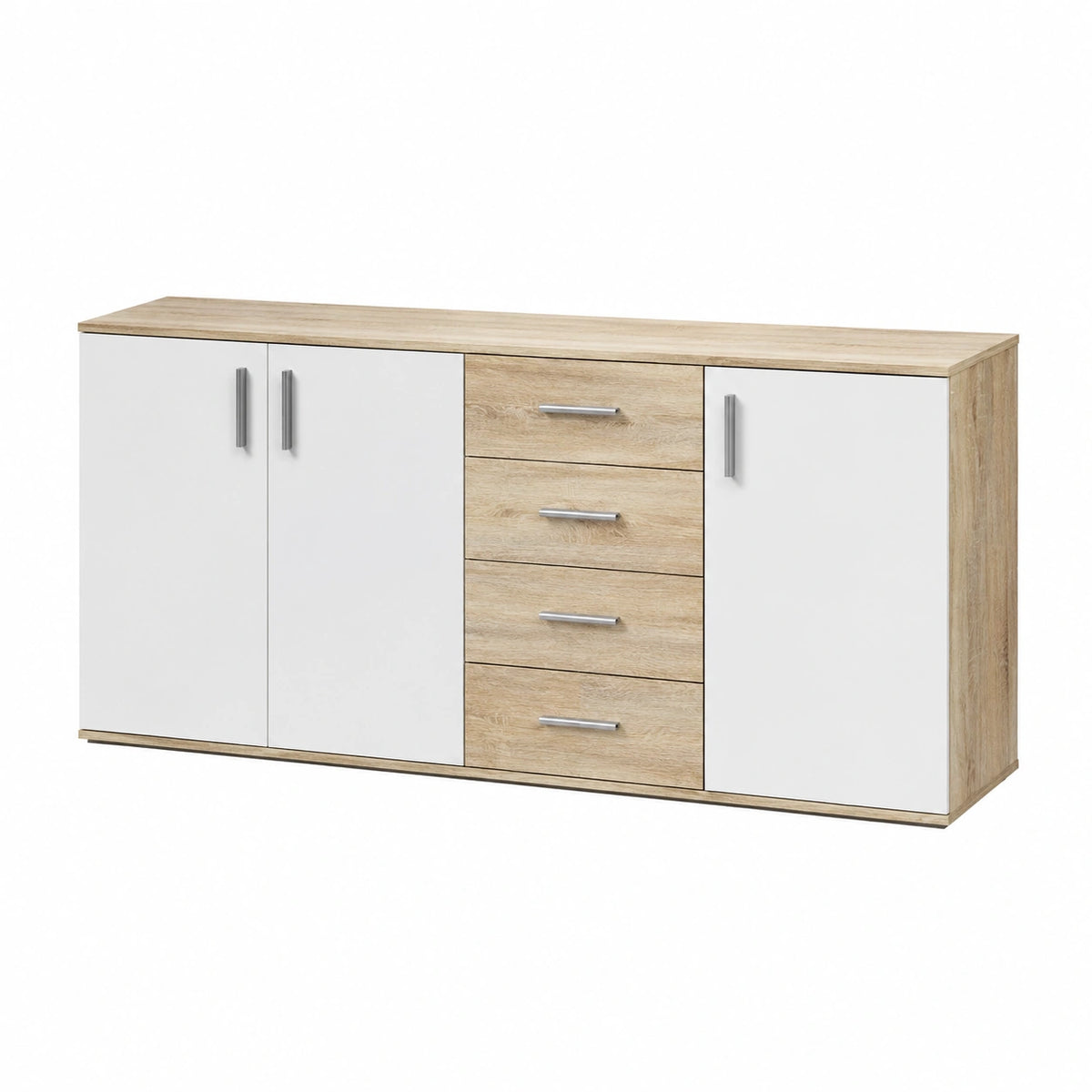 Cassettiera, com¨® in Legno Laminato nella misura 160 ¡Á 84 ¡Á 35 cm, disponibile in diversi colori. per soggiorni, ingressi o camere da letto