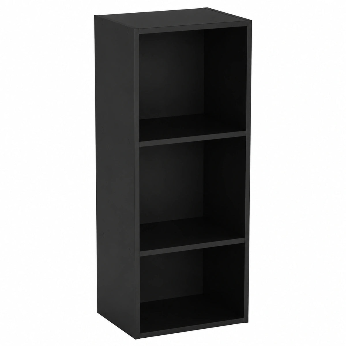 Libreria a cubi a 3 Ripiani, in Legno, per esporre e conservare, per Ufficio e Soggiorno, Nero