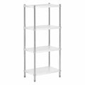 Scaffale Metallico Scaffalatura Inox RCER-6040 (200 kg, 50 kg, Acciaio Inox, 60 ¡Á 40 ¡Á 180 cm)