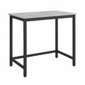 Tavolo grigio Sonoma, 100 ¡Á 50 ¡Á 76,5 cm, regolabile in altezza, tavolo da lavoro in legno e acciaio, per ufficio