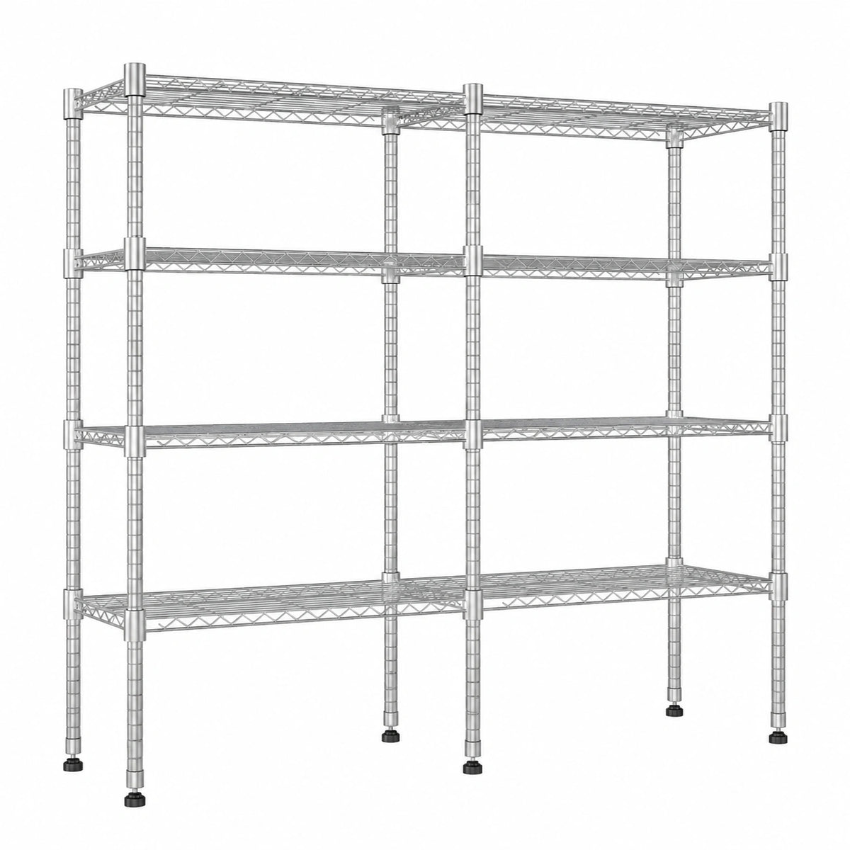 Scaffale metallico a 5 ripiani per lo stoccaggio, Unit¨¤ di scaffalatura in filo regolabile, Ripiani robusti con piedini livellanti, Scaffale