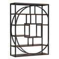 Libreria industriale, altezza 180 cm, scaffale vintage marrone a 5 ripiani con 8 scomparti aperti, robusta unit¨¤ per soggiorno, ufficio (confezione