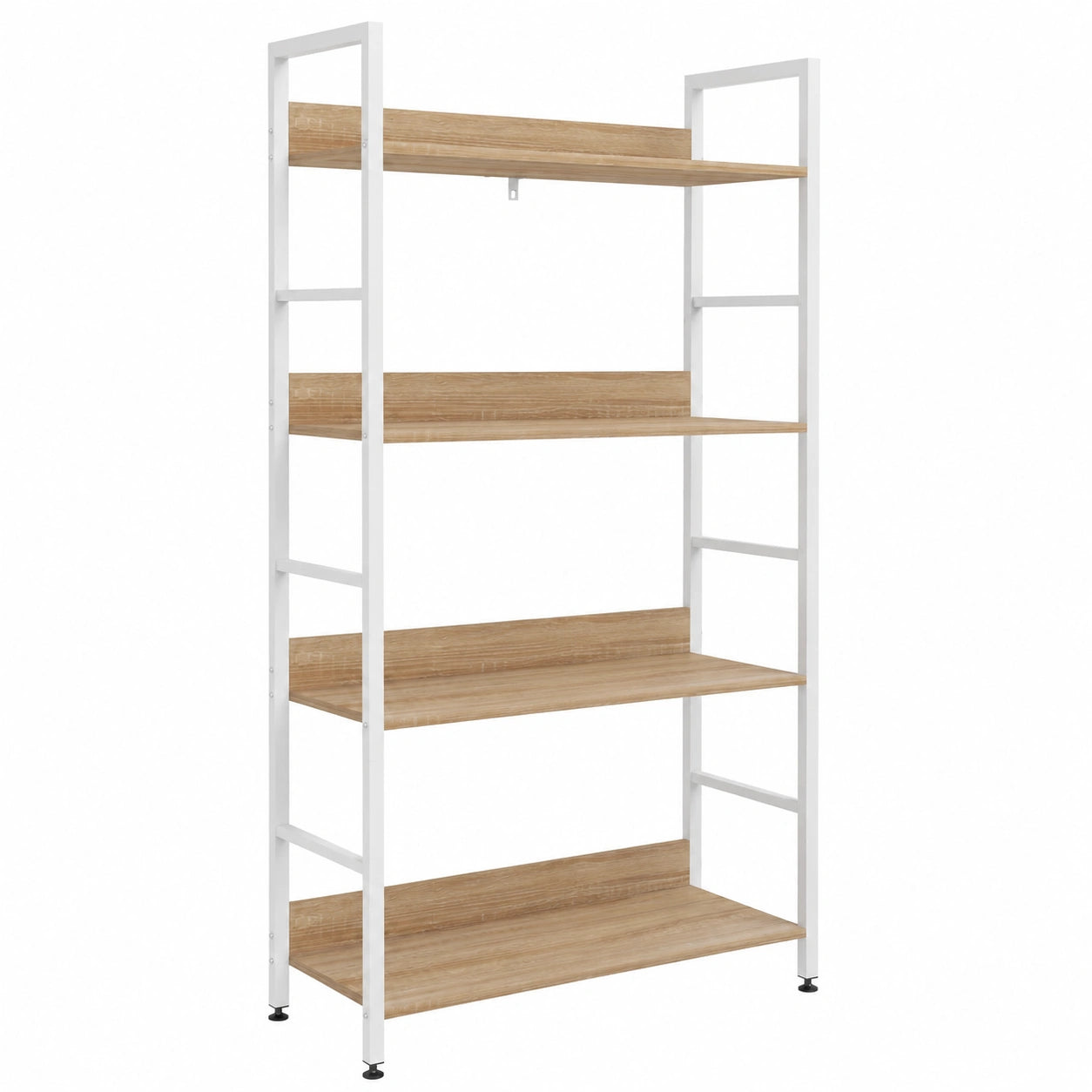 Libreria Scaffale a 5 Livelli, Libreria Verticale, Struttura in Metallo per Soggiorno, Camera da Letto, Studio