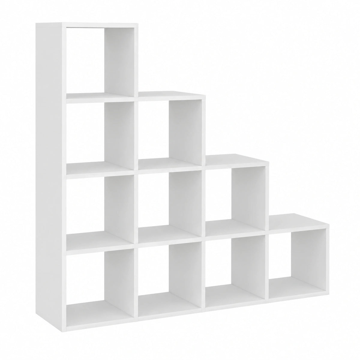 Libreria Moderna con 10 Scomparti, 130 ¡Á 130 ¡Á 29 cm, a Cubo, Protezione Ribaltamento, Libreria Scaffale