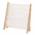 Libreria Frontale Montessoriana per Bambini, Scaffale Libreria Realizzata in Poliestere Riciclato, Ideale per Contenere Libri, Colore Terrazzo Crema