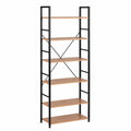 Libreria Scaffale, Scaffalatura, in Metallo Legno 6 Ripiani Fioriera Porta Piante
