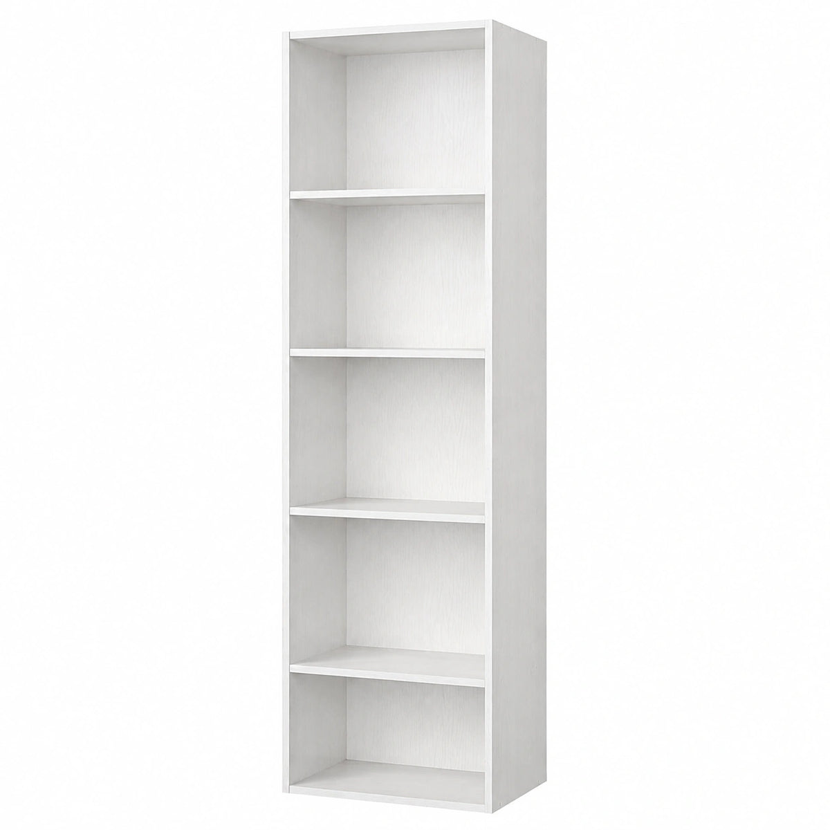 Libreria Scaffale 5 Ripiani, Legno, Bianco