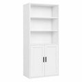 Libreria, Libreria Scaffale Verticale a 6 Ripiani, con Anta, 60 ¡Á 24 ¡Á 175 cm, per Soggiorno Studio Ufficio Sala da Pranzo