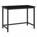 Tavolo nero effetto rovere, 80 ¡Á 50 ¡Á 76,5 cm, regolabile in altezza, in legno e acciaio, stabile