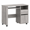 Tavolo con ruote, in legno Sonoma grigio, 91 ¡Á 50 ¡Á 77 cm, scrivania per ufficio, computer